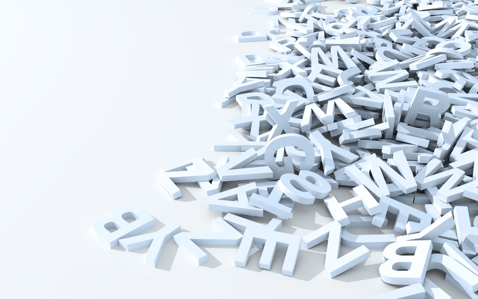 A mountain of letters is shown.